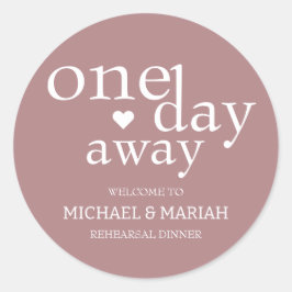 Eenvoudig Elegeant De Nacht Voor De Proefavond Ete Ronde Sticker