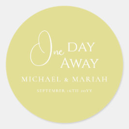Eenvoudig Elegeant Eén Dag Verder Oefenavond Ronde Sticker