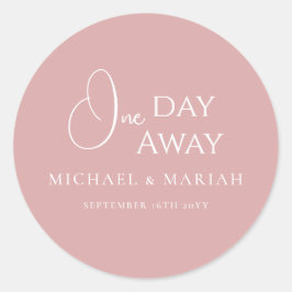 Eenvoudig Elegeant Eén Dag Verder Oefendiner Ronde Sticker