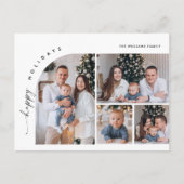 Eenvoudig Elegeant Kerstfeest 4 FOTO Kerst Groet Briefkaart (Voorkant)