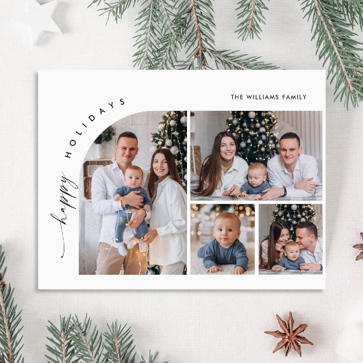 Eenvoudig Elegeant Kerstfeest 4 FOTO Kerst Groet Briefkaart