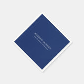 Eenvoudig Elegeant Modern Blauw Minimalistisch Servet (Hoek)
