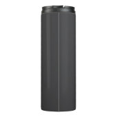 Eenvoudig Elegeant Modern Grijs Minimalistisch Thermosbeker (Achterkant)
