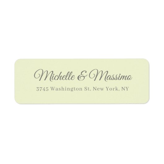 Eenvoudig Elegeant Modern Minimalistisch Pastel Etiket (Voorkant)