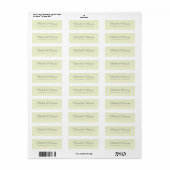 Eenvoudig Elegeant Modern Minimalistisch Pastel Etiket (Full Sheet)