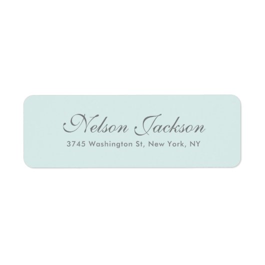 Eenvoudig Elegeant Modern Minimalistisch Pastel Etiket (Voorkant)