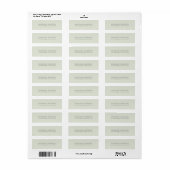 Eenvoudig Elegeant Modern Minimalistisch Pastel Etiket (Full Sheet)