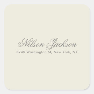 Eenvoudig Elegeant Modern Minimalistisch Pastel Vierkante Sticker