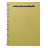 Eenvoudig Elegeant Modern Vegas Goud Kleur Notitieboek (Voorkant)