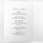 Eenvoudig Elegeant Schrift Minimalistisch Klassiek Drieluik Uitnodiging (Binnenzijde eerst)