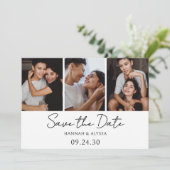 Eenvoudig Elegeant Script Foto LGBTQ Save The Date (Staand voorkant)