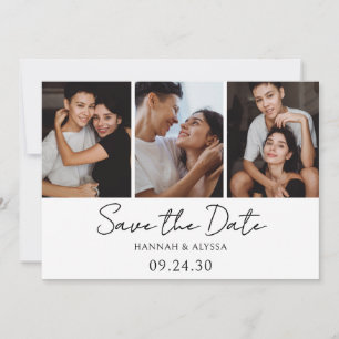 Eenvoudig Elegeant Script Foto LGBTQ Save The Date