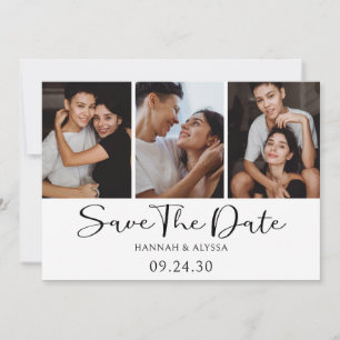 Eenvoudig Elegeant Script Foto LGBTQ Save The Date