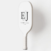 Eenvoudig Elegeant Trouwerij Monogram Huwelijk Pickleball Paddle (Links)