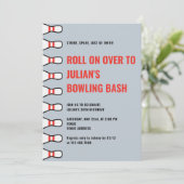 Eenvoudig Elke Leeftijd Stoffig Blauw Bowling Verj Kaart (Staand voorkant)