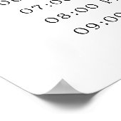 Eenvoudig Ellegant Kalligrafie Huwelijks Tijdschem Poster (Hoek)