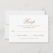 Eenvoudig Ellegant Modern Formschoon Schrift RSVP Kaartje (Voorkant)