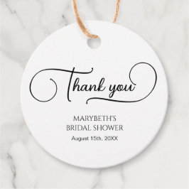 Eenvoudig Ellegant Schrift Bruiloft Bridal Shower  Bedankjes Labels