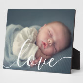 Eenvoudig Ellegant Script Baby Foto Fotoplaat (Zijkant)