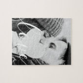 Eenvoudig Ellegant Script Koppel Foto Legpuzzel (Horizontaal)