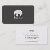 Eenvoudig ellephant Black Visitekaartje (Voorkant / Achterkant)
