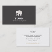 Eenvoudig ellephant Black Visitekaartje (Voorkant / Achterkant)