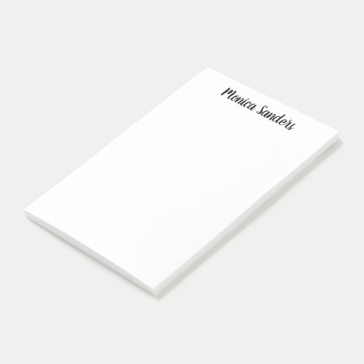 Eenvoudig eminine Girly Modern Chic Black script Post-it® Notes (Schuin)