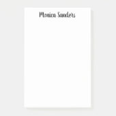 Eenvoudig eminine Girly Modern Chic Black script Post-it® Notes (Voorkant)
