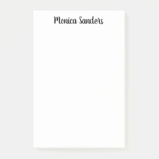 Eenvoudig eminine Girly Modern Chic Black script Post-it® Notes (Voorkant)