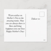 Eenvoudig en afbeelding 1e moederdag Gift 3 Foto C Feestdagenkaart (Achterkant)