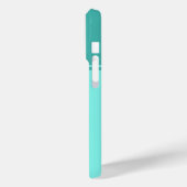 Eenvoudig en Blauwgroen blauw gestreept monogram Case-Mate iPhone Case (Achterkant / Links)