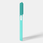 Eenvoudig en Blauwgroen blauw gestreept monogram Case-Mate iPhone Case (Achterkant / Rechts)