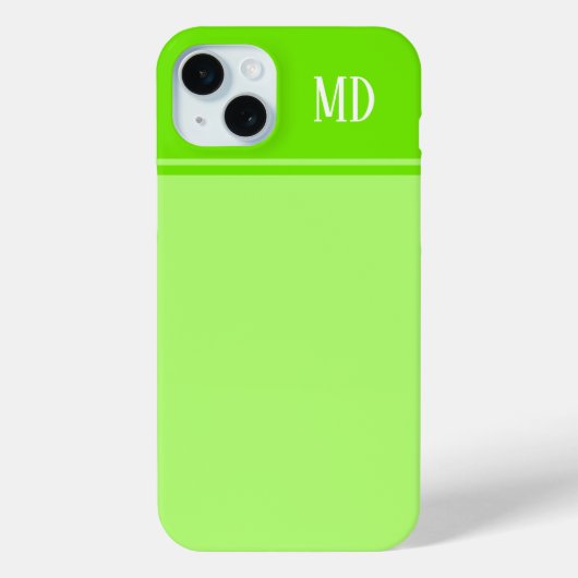 Eenvoudig en Blauwgroen blauw gestreept monogram Case-Mate iPhone Case (Achterkant)
