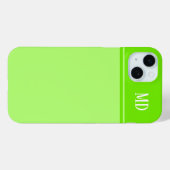 Eenvoudig en Blauwgroen blauw gestreept monogram Case-Mate iPhone Case (Achterkant (horizontaal))