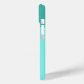 Eenvoudig en  Blauwgroen blauw gestreept monogram Case-Mate iPhone Case (Achterkant / Links)