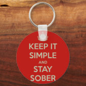 Eenvoudig en blijf in oktober sleutelhanger (Voorkant)