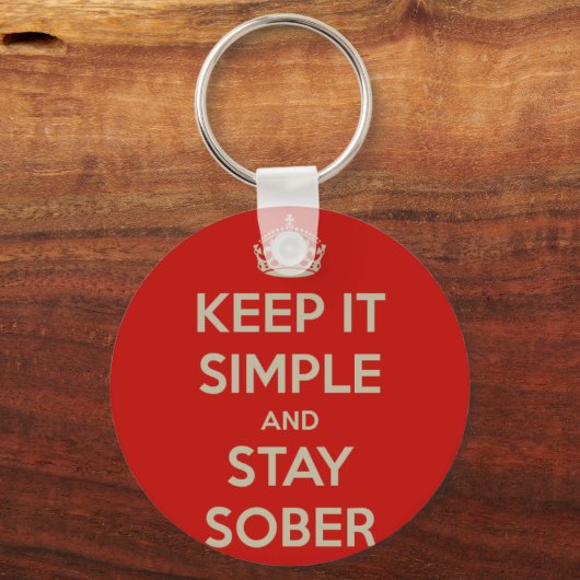 Eenvoudig en blijf in oktober sleutelhanger (Voorkant)