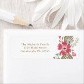 Eenvoudig en  bloemenadres etiket (Insitu)