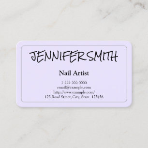 Eenvoudig en Casual Nail Artist Visitekaartje