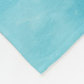 Eenvoudig en Chic Aqua Turquoise Monogram met naam Fleece Deken (Hoek)