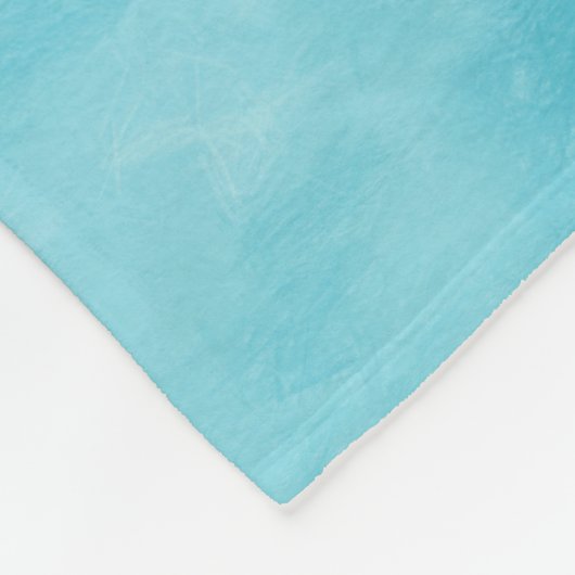 Eenvoudig en Chic Aqua Turquoise Monogram met naam Fleece Deken (Hoek)