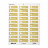 Eenvoudig en Chic Goldenrod Yellow Monogram en naa Etiket (Full Sheet)