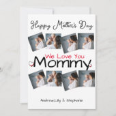 Eenvoudig en chic | Moederdag Cadeau Foto Collage Feestdagenkaart (Voorkant)