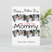 Eenvoudig en chic | Moederdag Cadeaubon Foto Colla Feestdagenkaart (Staand voorkant)