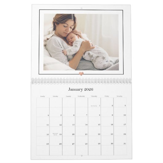 Eenvoudig en chique | Familie Hart Foto Collage 20 Kalender (Jan 2026)