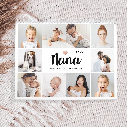 Eenvoudig en chique | Hart Fotocollage voor Nana Kalender