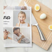 Eenvoudig en chique | Hart Fotocollage voor Nana Theedoek (Quarter Fold)