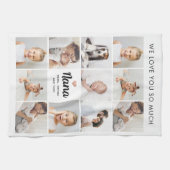 Eenvoudig en chique | Hart Fotocollage voor Nana Theedoek (Horizontaal)