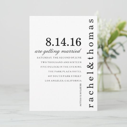 Eenvoudig en chique kaart (Staand voorkant)