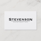 Eenvoudig en Classic White Construction Company Visitekaartje (Voorkant)